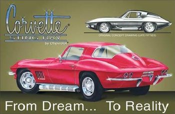 Metal sign CHEVY - corvette stingray