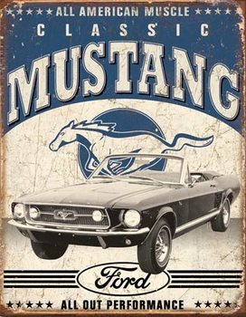 Metal sign Classic Mustang
