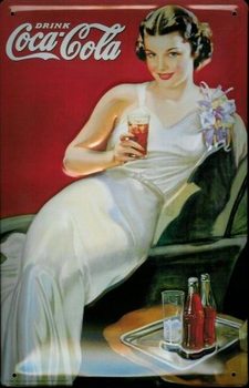 Metal sign COCA COLA - NIGHT OUT LADY 3D