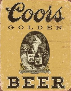Metal sign Coors - Golden Beer