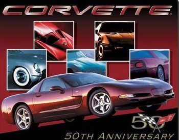 Metal sign CORVETTE - 50th car