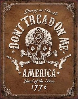 Metal sign Don't Tread On Me - Black Jack