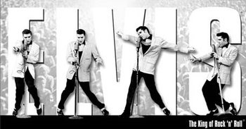 Metal sign Elvis Presley - King Montage