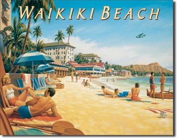 Metal sign ERICKSON - waikiki beach