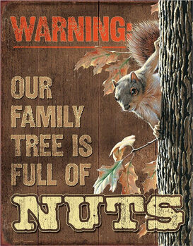 Metal sign Family Tree - Nuts
