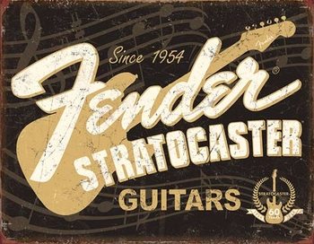 Metal sign Fender - Stratocaster 60th