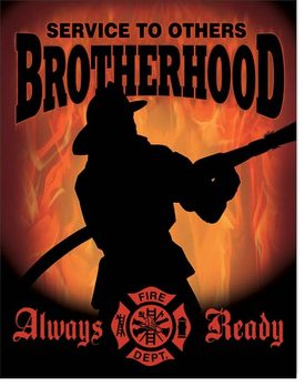 Metal sign Firemen - Brotherhood