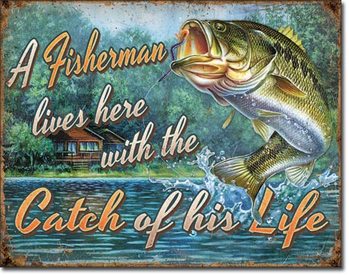 Metal sign Fisherman's Catch