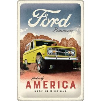 Metal sign Ford Bronco - Pride of America