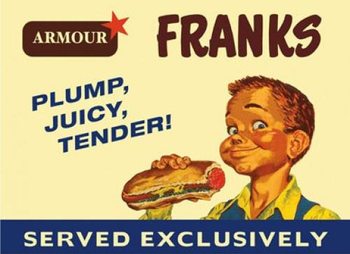 Metal sign FRANKS