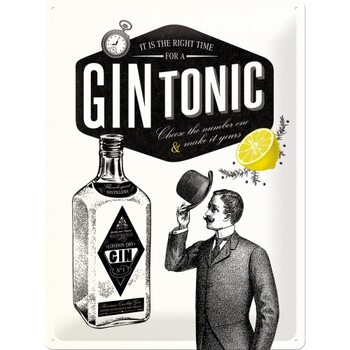 Metal sign Gin Tonic