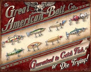 Metal sign GREAT AMERICAN BAIT CO.
