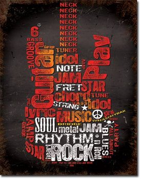 Metal sign Guitar Inspiration