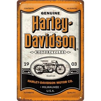 Metal sign Harley-Davidson - Genuine Motorcycles