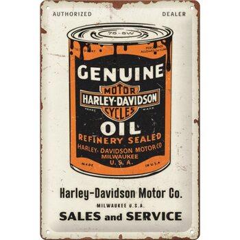 Metal sign Harley Davidson - Genuine Oil Can
