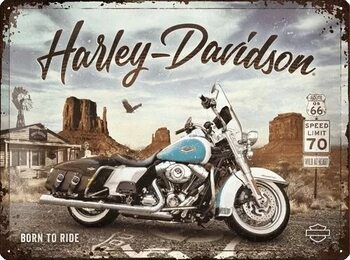 Metal sign Harley-Davidson - King of Route 66