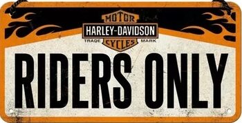 Metal sign Harley-Davidson - Riders Only