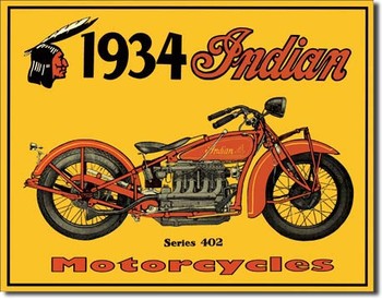 Metal sign INDIAN - motorcycles