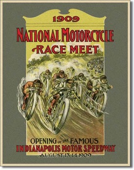Metal sign INDY 500 - motorcycle race