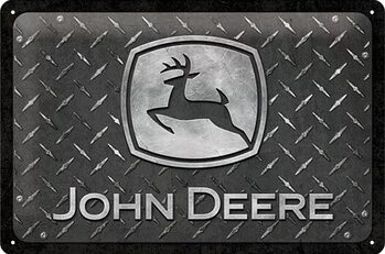 Metal sign John Deere Diamon Plate Black