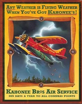 Metal sign KAHONEE AIR SERVICE