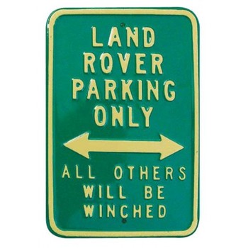 Metal sign LAND ROVER PARKING ONLY