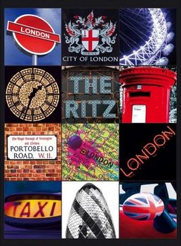 Metal sign LONDON COLLAGE 2