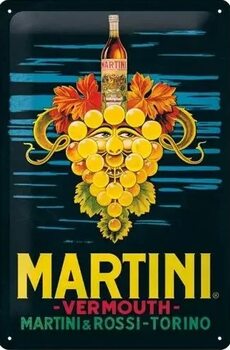 Metal sign Martini Vermouth Grapes
