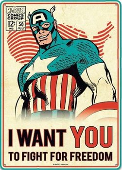 Metal sign Marvel - Captain America