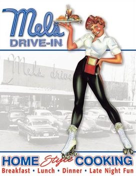 Metal sign Mels Diner - Car Hop