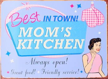 Metal sign MOMS KITCHEN