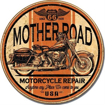 Metal sign MOTHER - road repair
