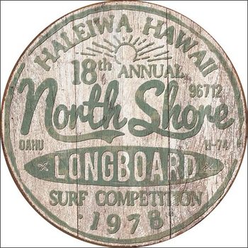 Metal sign North Shore Surf