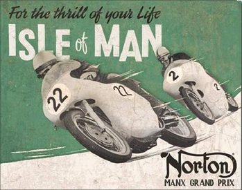 Metal sign NORTON - Isle of Man
