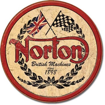 Metal sign NORTON - logo round