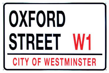 Metal sign OXFORD STREET