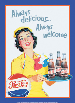 Metal sign PEPSI ALWAYS DELICIOUS