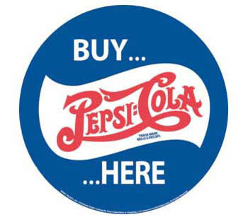 Metal sign PEPSI BUY HERE