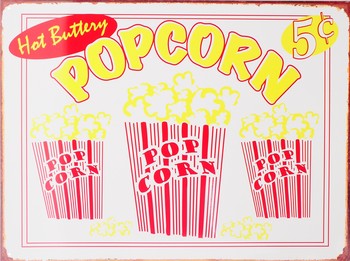 Metal sign POPCORN