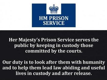 Metal sign PRISON SERVICE