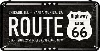 Metal sign Route 66 - Chicago - Santa Monica