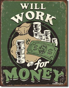 Metal sign SCHOENBERG - work for money