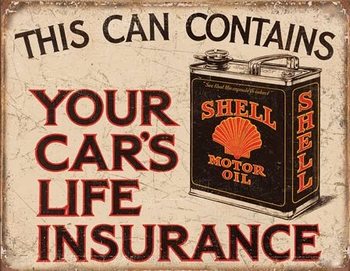 Metal sign Shell - Life Insurance
