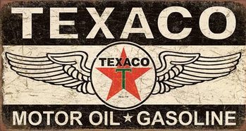 Metal sign Texaco Winged Logo