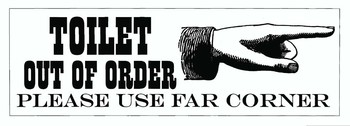 Metal sign TOILET