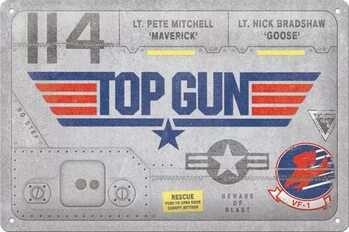 Metal sign Top Gun - Aircraft Metal