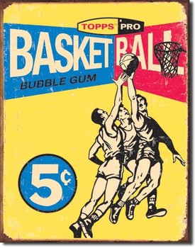Metal sign TOPPS - 1957 basketball