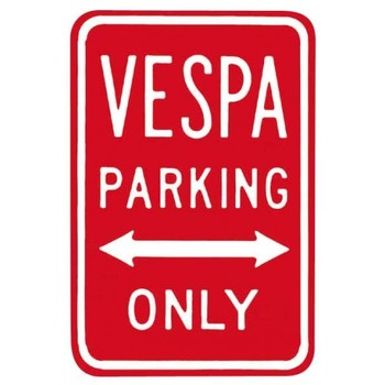 Metal sign VESPA PARKING ONLY