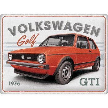Metal sign VW Golf GTI 1976