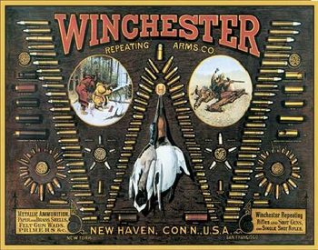 Metal sign WINCHESTER - Bullet Board